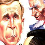 G.W. BUSH, JIANG ZEMIN, UNCLE SAM and VLADIMIR PUTIN